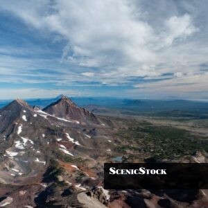 Cascade Mountain Range from South Sister Summit