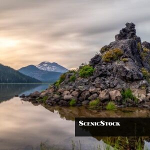 Lave Formation in Sparks Lake at Sunset