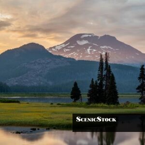 South Sister at Sunset from Sparks Lake