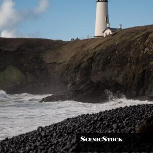 Yaquina Head Lighthouse from Agate Beach