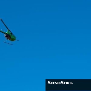 Leading Edge Helicopter in Flight