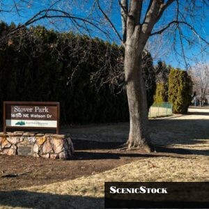 Stover Park Sign in Autumn