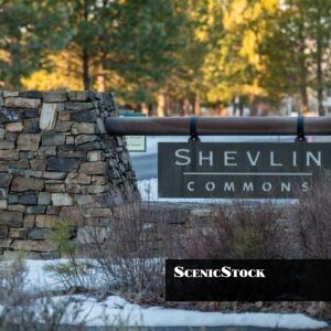 Shevlin Commons Main Sign in Winter