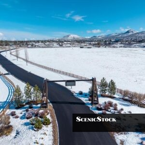 Brasada Ranch Entrance during winter